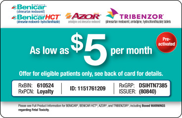 Benicar hct generic cost